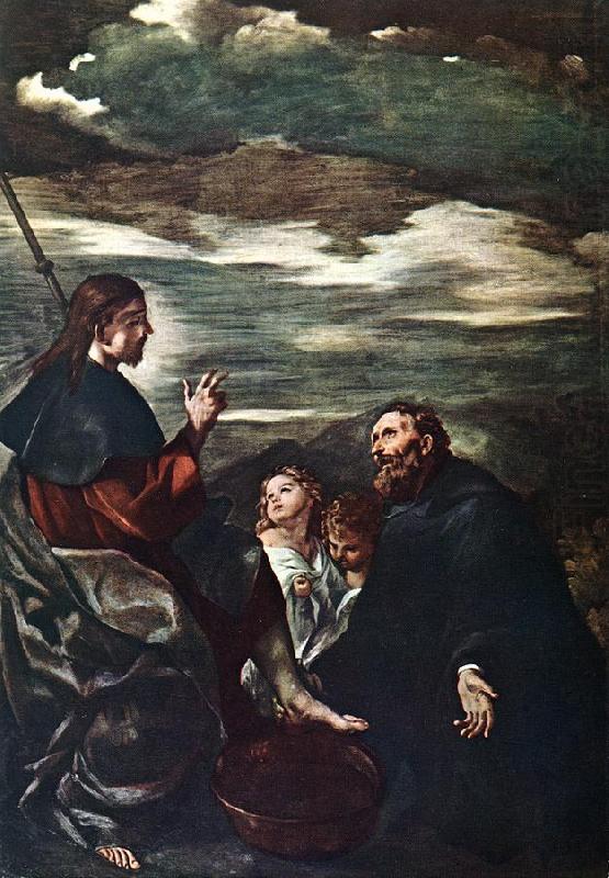 St Augustine Washing the Feet of the Redeemer kg, GUERCINO