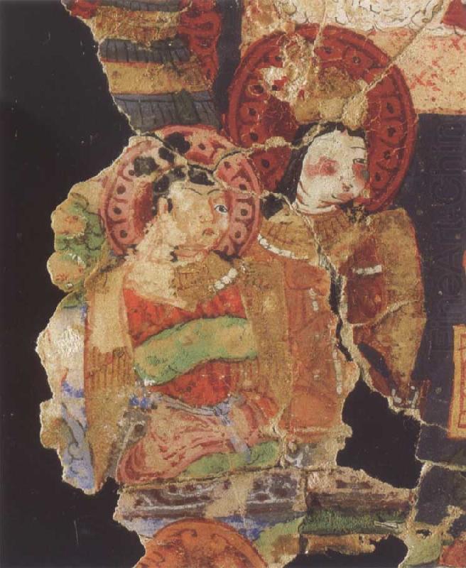 Fragment of a Manichaean manuscript,with the Hindu gods Ganesh,Vishnu, Bihzad
