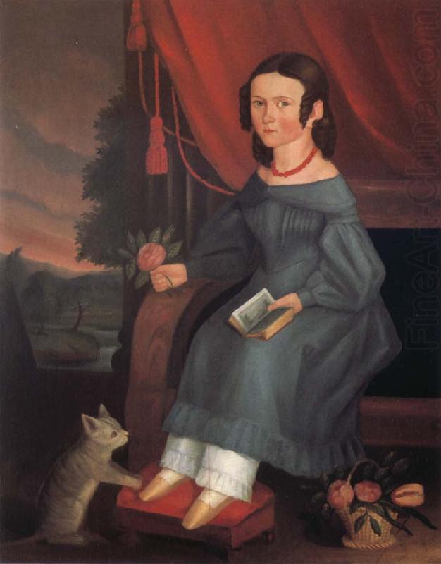 Girl with A Grey Cat, Anonymous