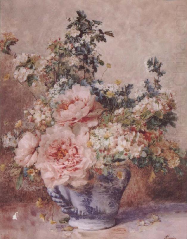 Apple Blossoms with Peonies, F.Rivoire