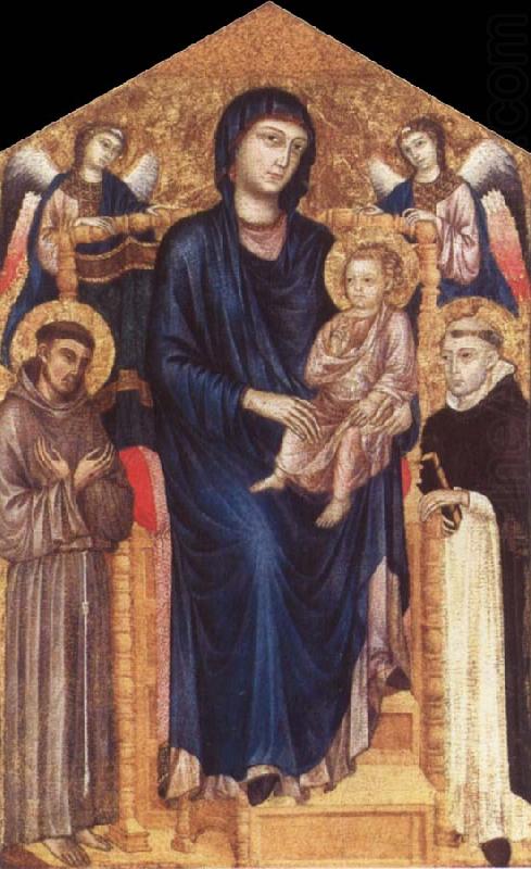 Madonna and Child Enthroned with Two Angels and Ss. Francis and Dominic, Cimabue