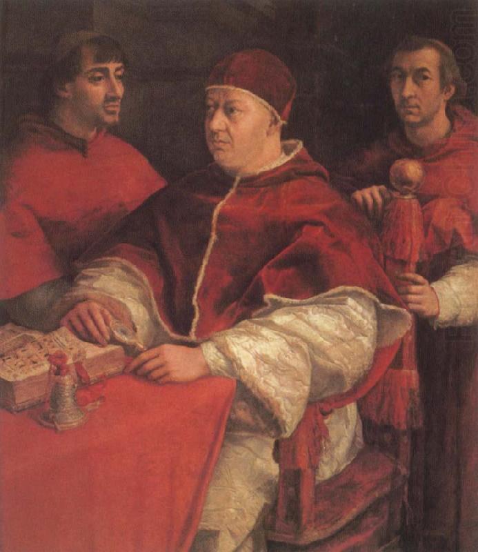 Portrait of Pope Leo X with Cardinals Guillo de Medici and Luigi de Rossi, Raphael