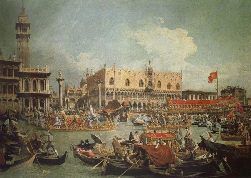 The Bucintoro in Front of the Doges- Palace on Ascension Day, Canaletto