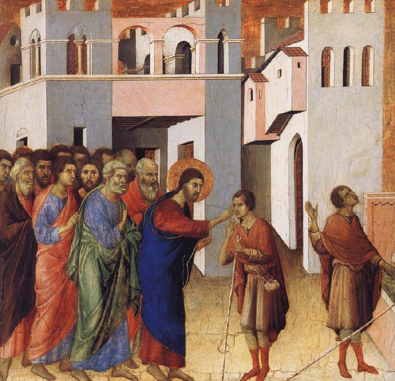 Jesus Opens the Eyes of a Man Born Blind, Duccio
