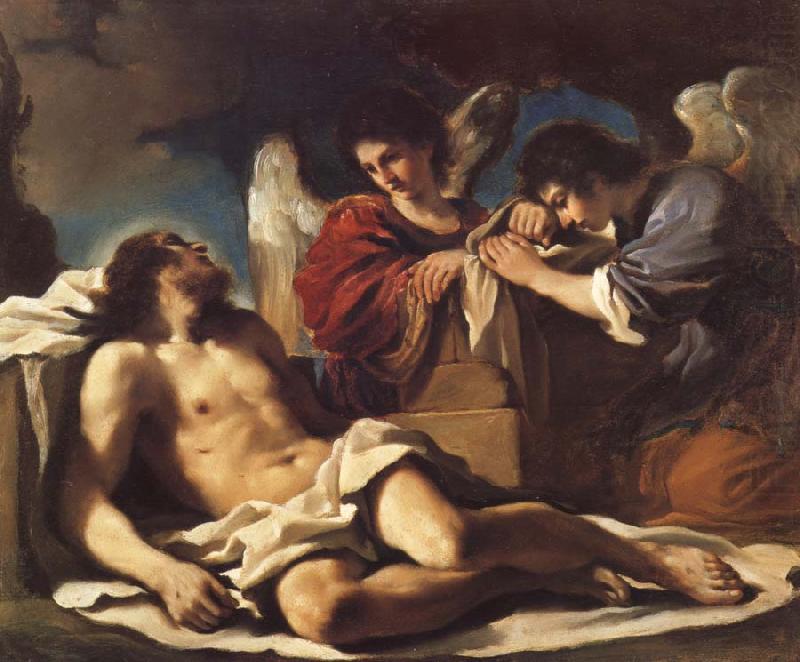 The Dead Christ Mourned by two Angels, GUERCINO