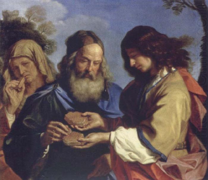 Samson brings the parents the Honiguabe, GUERCINO
