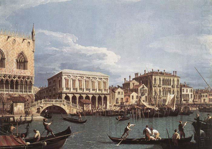 The Molo and the Riva degli Schiavoni from the Bacino di San Marco, Canaletto