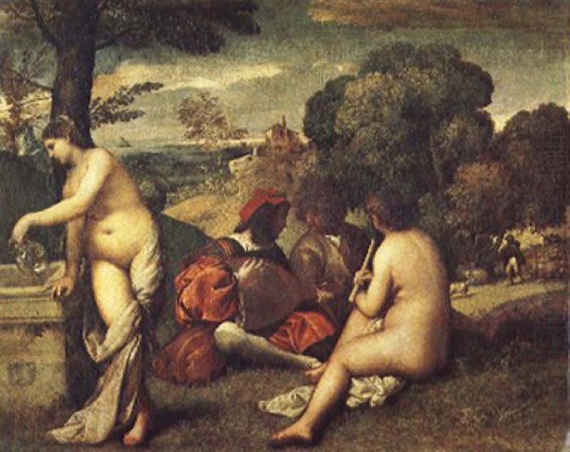 Pastoral ensemble, Giorgione