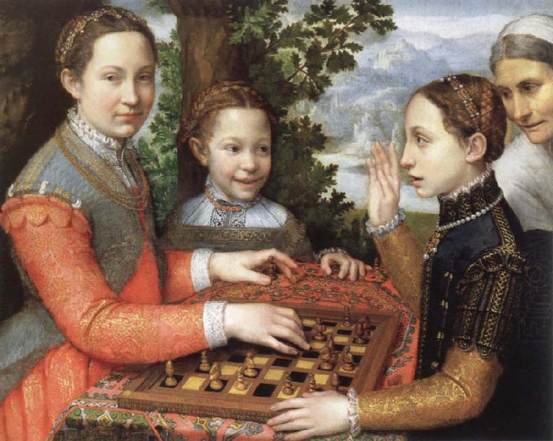 Bernardino Campi Painting Sofonisba Anguissola. game, Sofonisba Anguissola