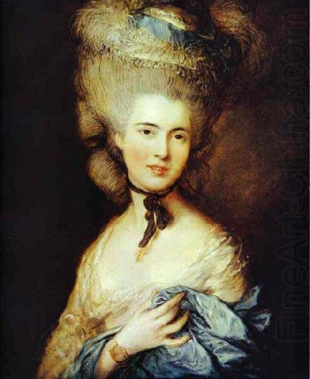 lady in blue dress by gainsborough