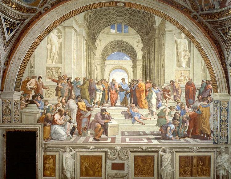 The School of Athens, Stanza della Segnatura, Raphael