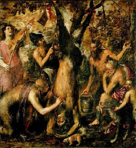 The Flaying of Marsyas, little known until recent decades, Titian