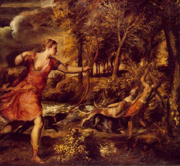 The Death of Actaeon., Titian