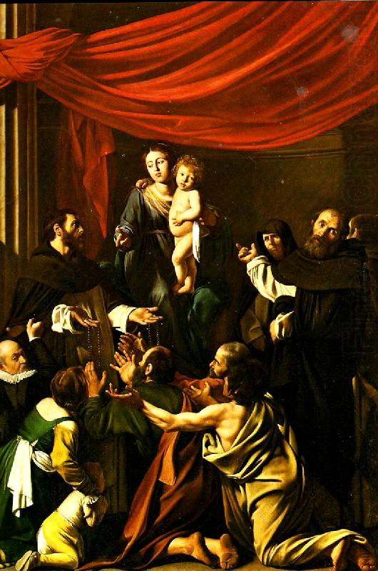 madonnan med rosenkransen, Caravaggio