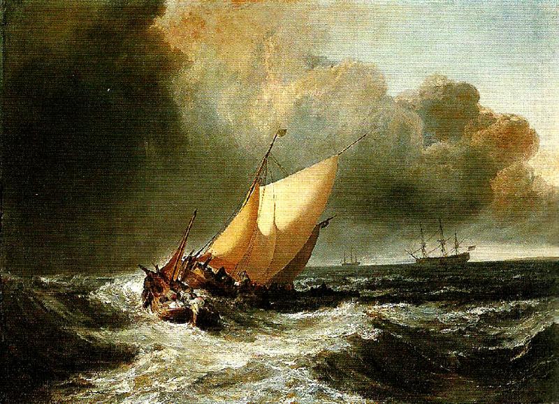 dutch boats in a gale, J.M.W.Turner