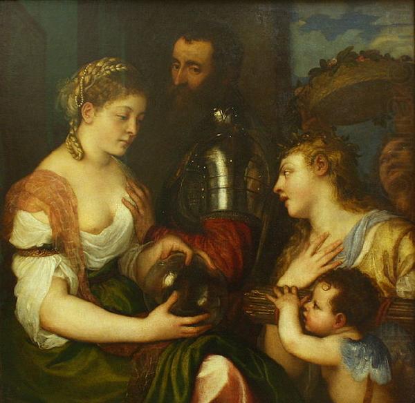 Conjugal allegory  Louvre, Titian