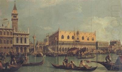 La Piazzetta e il Palazzo Kucale dal bacino di S.Marco (mk21), Canaletto