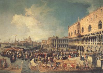 Ricevimento del'ambasciatore imperiale al palazzo Ducale (mk21), Canaletto