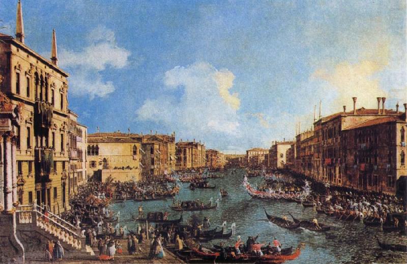 Regatta on the Canale Grande, Canaletto