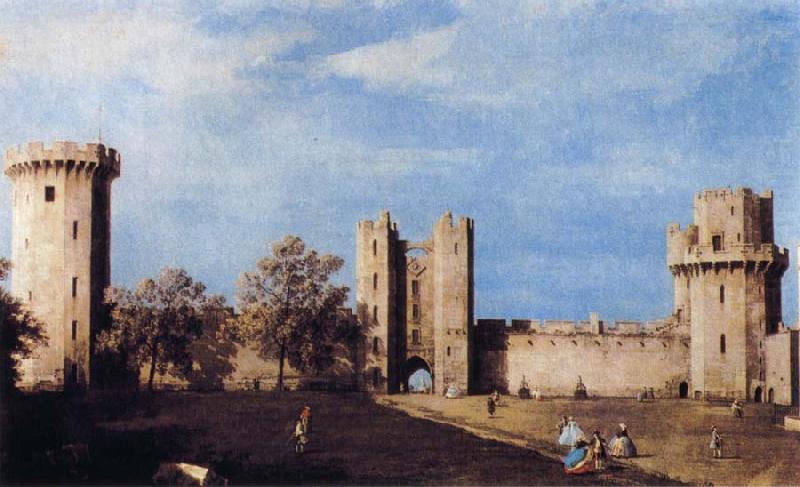 The Courtyard of the Castle of Warwick, Canaletto