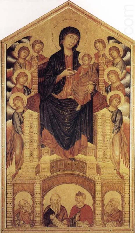 Madonna and Child Enthroned with Angels and Prophets, Cimabue