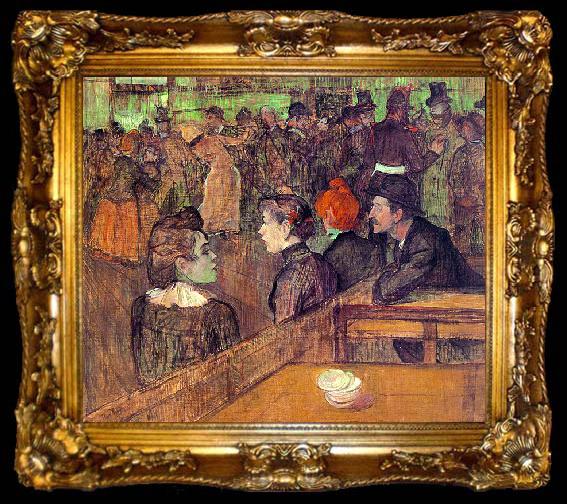 framed   Henri  Toulouse-Lautrec At the Moulin de la Galette, ta009-2