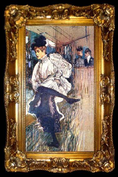 framed   Henri  Toulouse-Lautrec Jane Avril Dancing, ta009-2