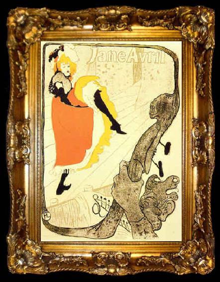 framed   Henri  Toulouse-Lautrec Jane Avril -1893, ta009-2