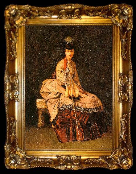 framed   Jules-Adolphe Goupil Lady Seated, ta009-2