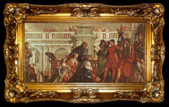 framed   Paolo  Veronese The Family of Darius before Alexander, ta009-2