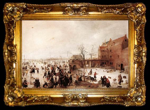 framed  AVERCAMP, Hendrick A Scene on the Ice near a Town fg, ta009-2