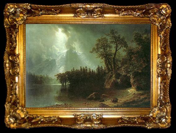framed  Albert Bierstadt Passing Storm over the Sierra Nevada, ta009-2