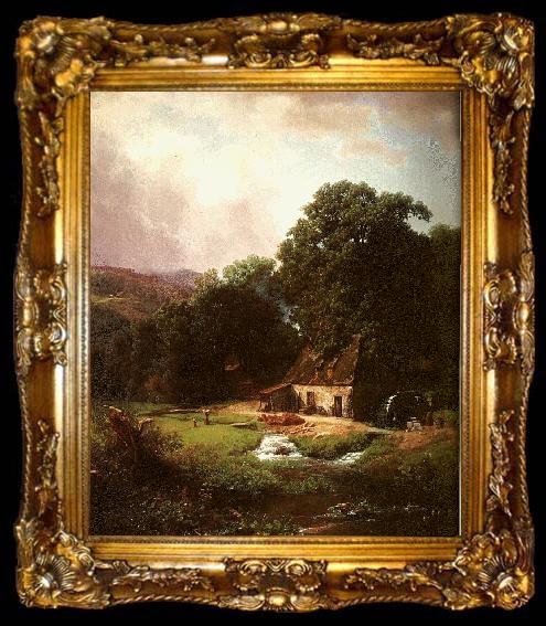 framed  Albert Bierstadt The Old Mill, ta009-2