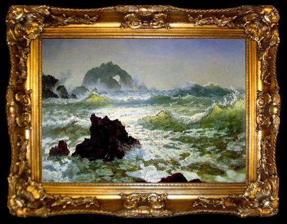 framed  Albert Bierstadt Seal Rock, California, ta009-2