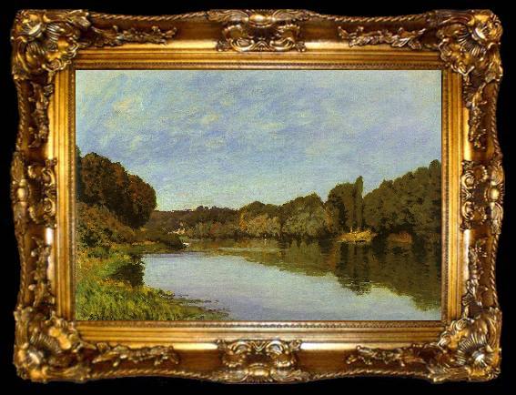 framed  Alfred Sisley The Seine at Bougival, ta009-2