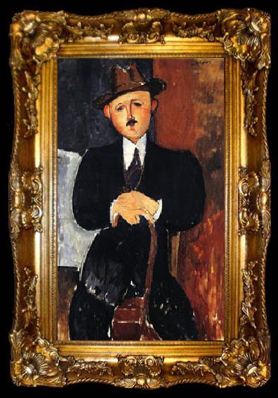 framed  Amedeo Modigliani Seated man with a cane, ta009-2
