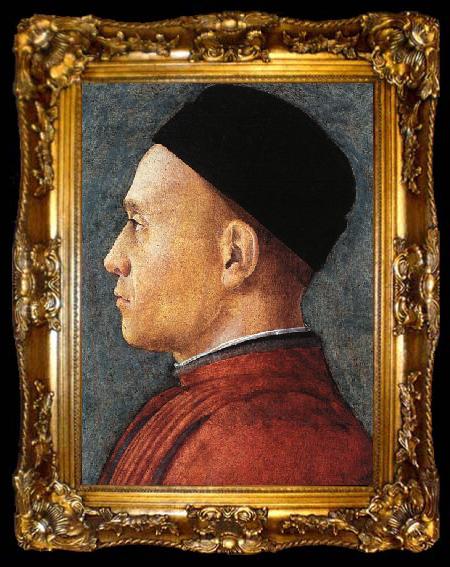 framed  Andrea Mantegna Portrait of a Man  aaa, ta009-2