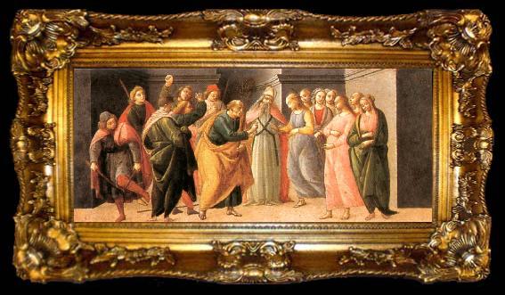 framed  BARTOLOMEO DI GIOVANNI Predella: Marriage of Mary, ta009-2