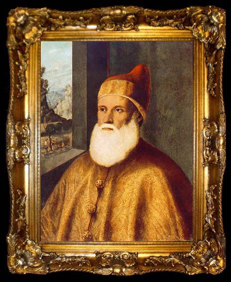 framed  BASAITI, Marco Portrait of Doge Agostino Barbarigo, ta009-2