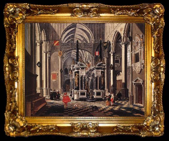 framed  BASSEN, Bartholomeus van The Tomb of William the Silent in an Imaginary Church, ta009-2