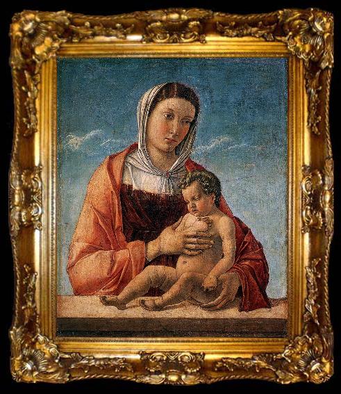 framed  BELLINI, Giovanni Madonna with the Child, ta009-2