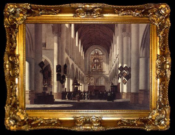 framed  BERCKHEYDE, Job Adriaensz Interior of the St Bavo in Haarlem, ta009-2