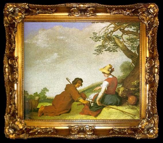 framed  BLOEMAERT, Abraham Shepherd and Sherpherdess, ta009-2