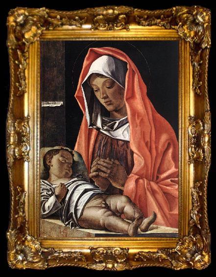 framed  BONSIGNORI, Francesco Virgin with Child fh, ta009-2
