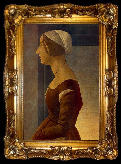 framed  BOTTICELLI, Sandro Portrait of a Young Woman (La bella Simonetta) fs, ta009-2
