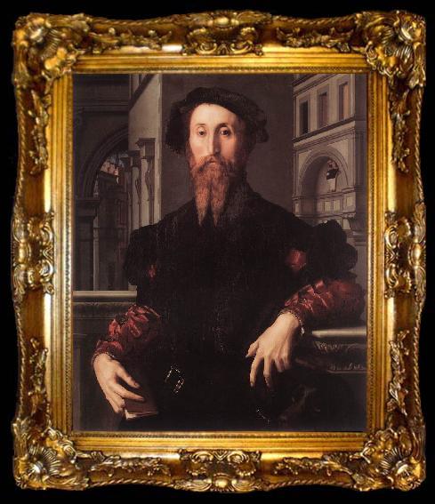 framed  BRONZINO, Agnolo Portrait of Bartolomeo Panciatichi g, ta009-2
