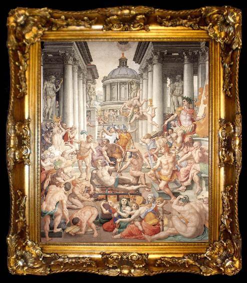 framed  BRONZINO, Agnolo Martyrdom of St Lawrence df, ta009-2