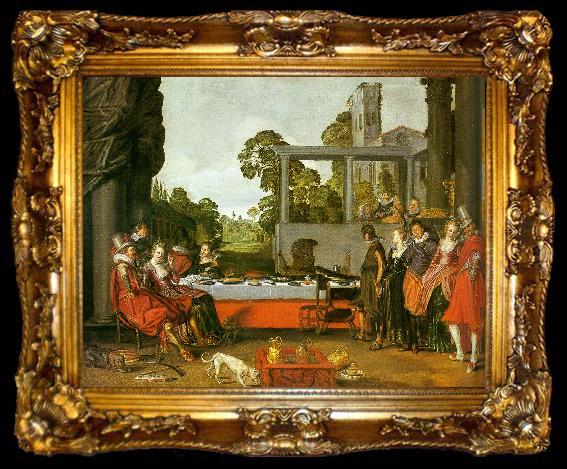 framed  BUYTEWECH, Willem Banquet in the Open Air, ta009-2