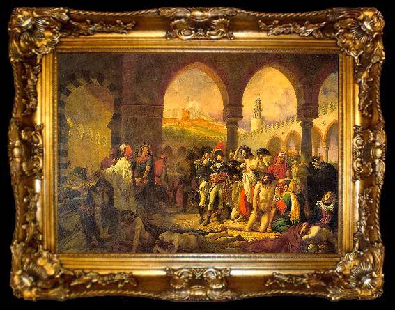 framed  Baron Antoine-Jean Gros Napolean at Jaffa, ta009-2