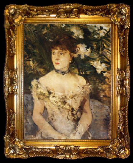 framed  Berthe Morisot Young Woman in Evening Dress, ta009-2